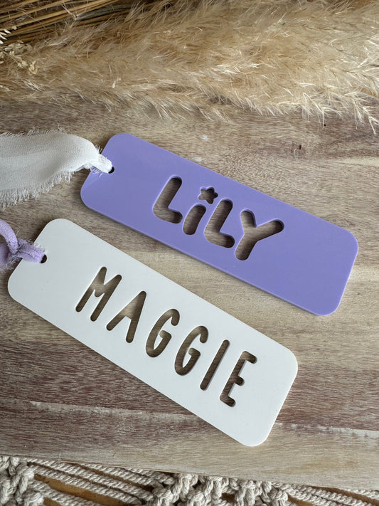 Bookmark with Cut Out Name