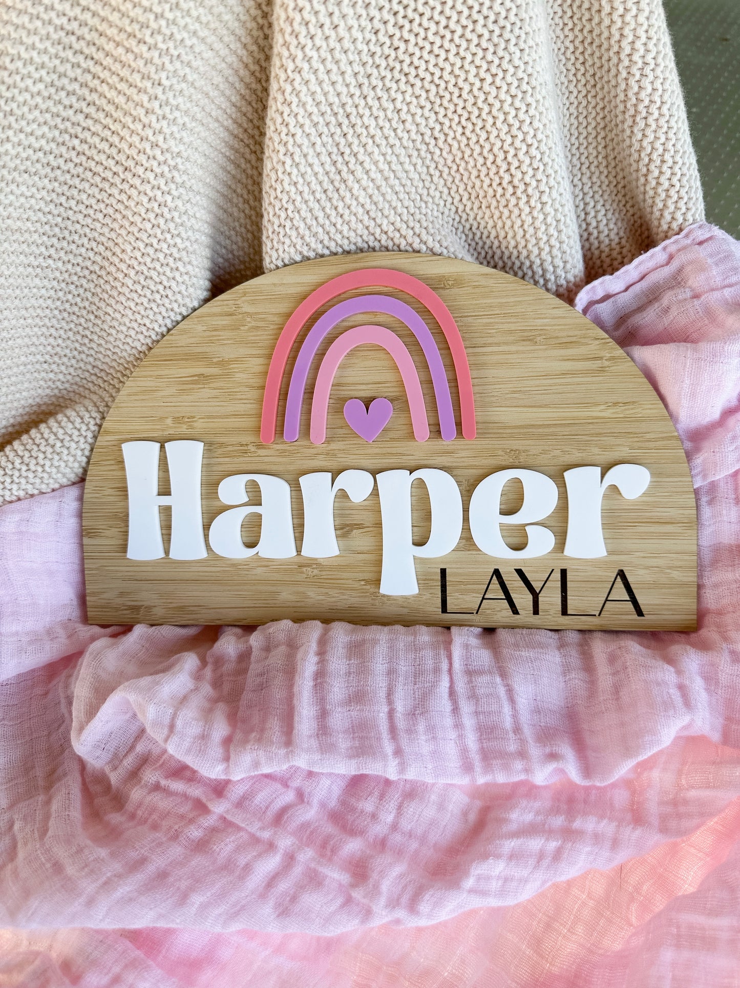 Rainbow Name Plaque