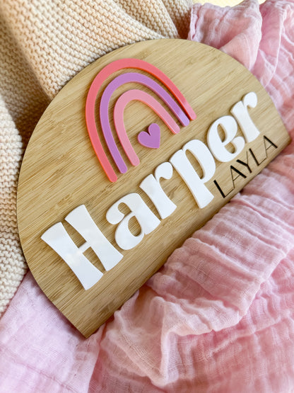 Rainbow Name Plaque