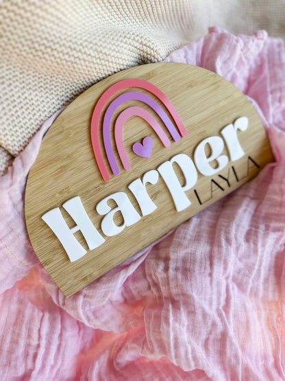 Rainbow Name Plaque