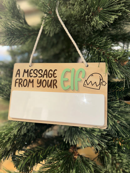 Elf Message Plaque