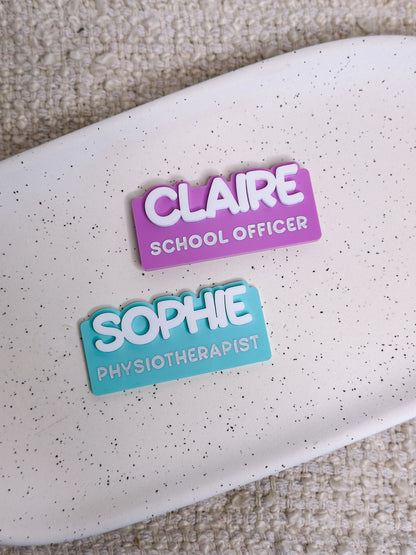 Work Acrylic Name Badge