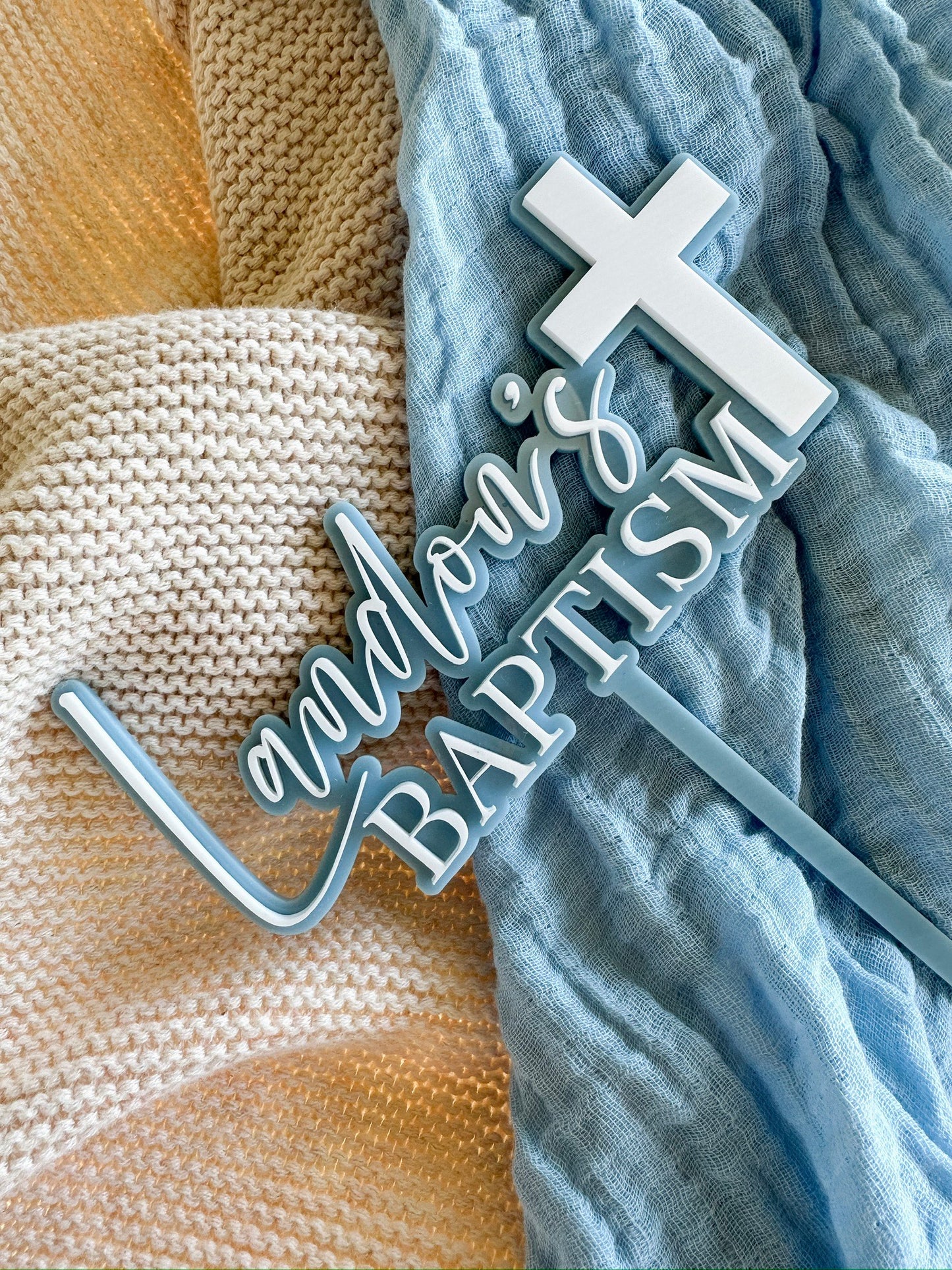 Baptism Cake Topper