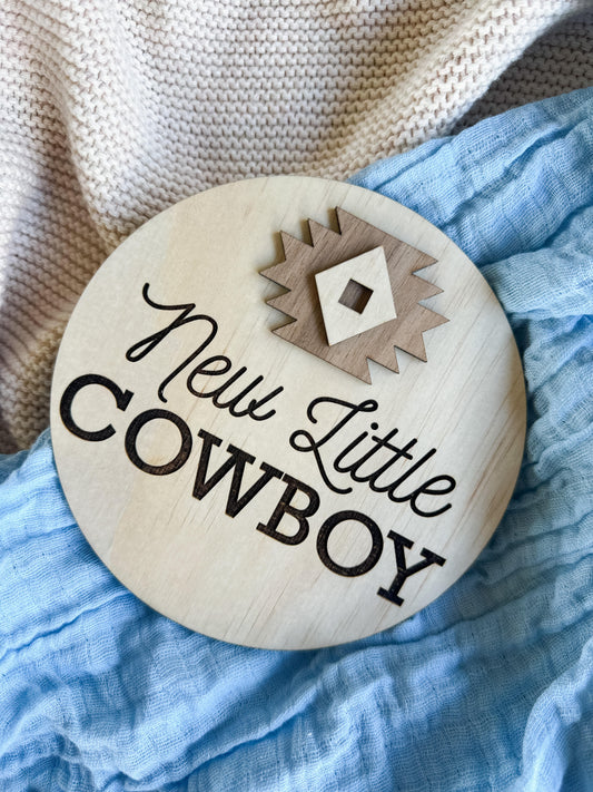 Cowboy / Cowgirl Birth Announcement (Simple)