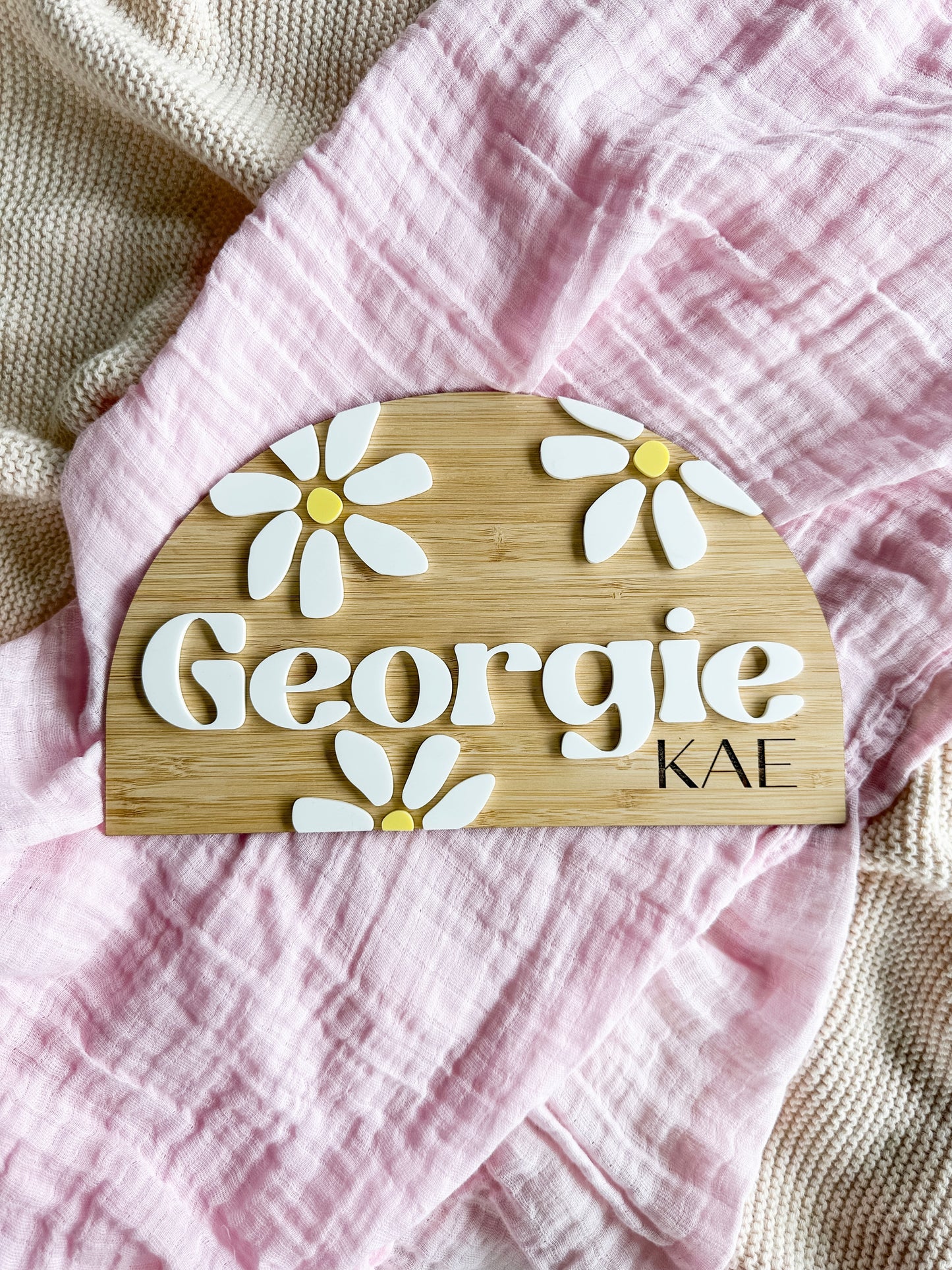 Daisy Name Plaque