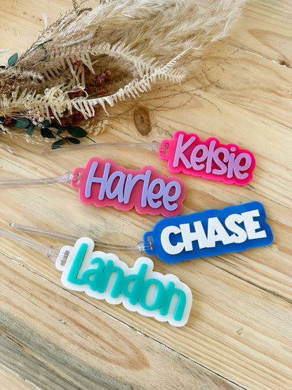 Acrylic Name Bag Tag