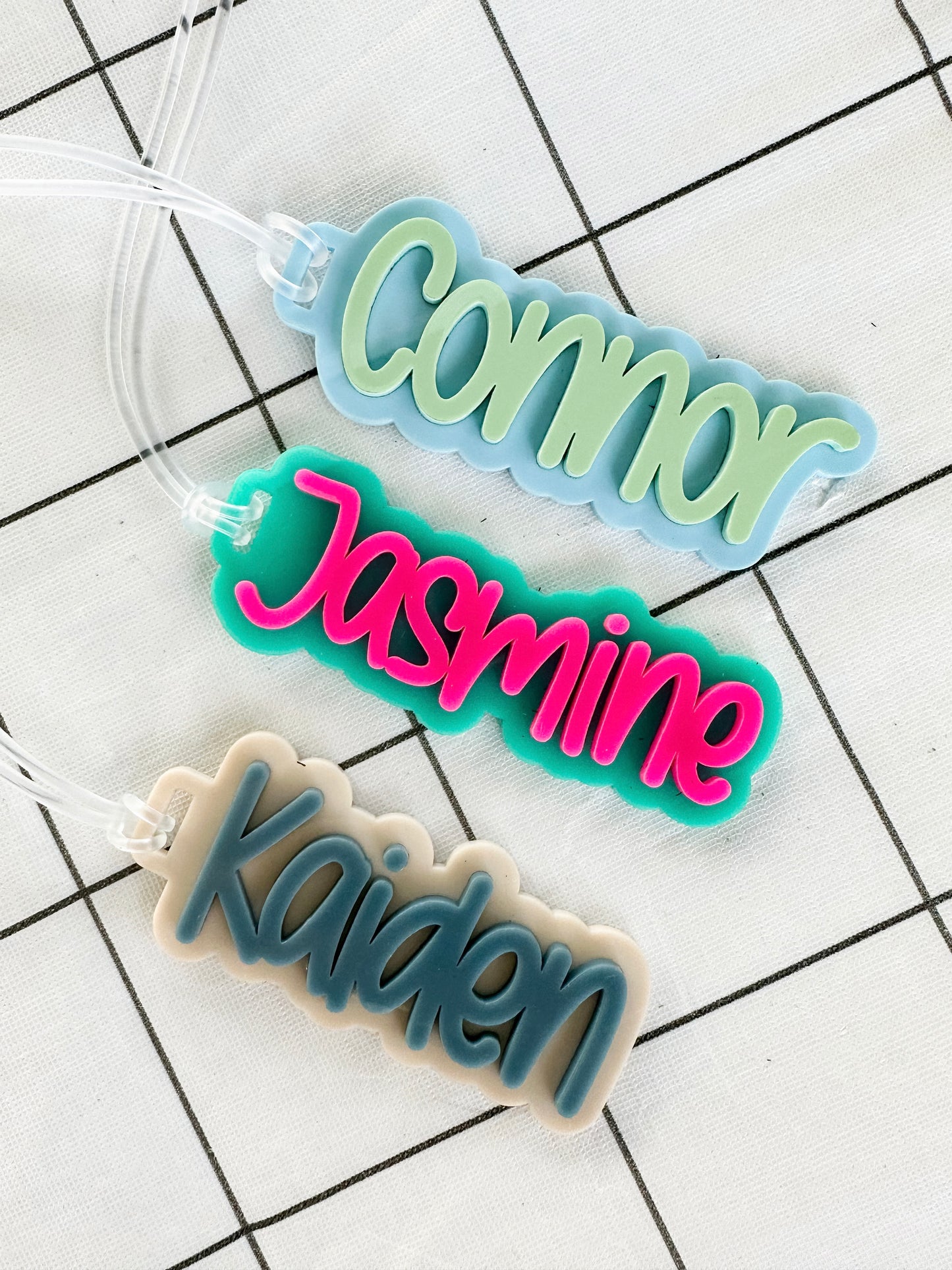 Acrylic Name Bag Tag