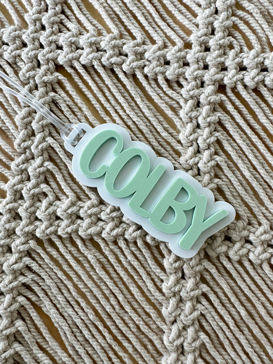 Acrylic Name Bag Tag