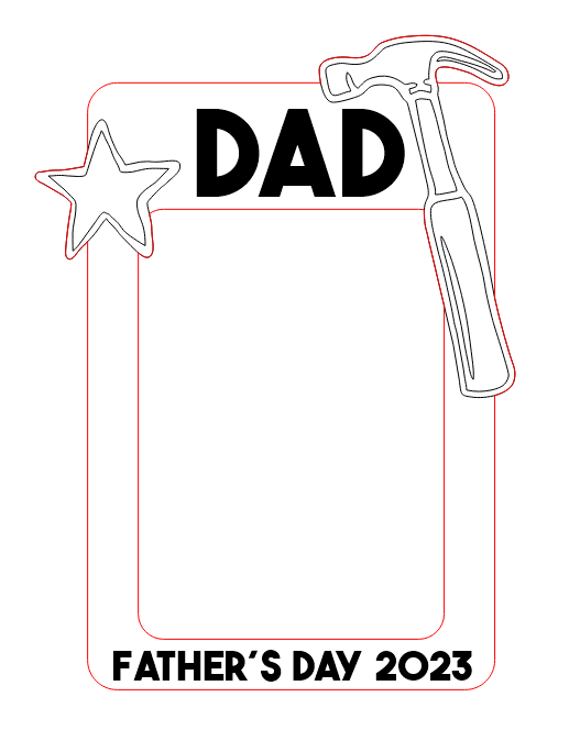 Father's Day Photo Frame Fridge Magnet