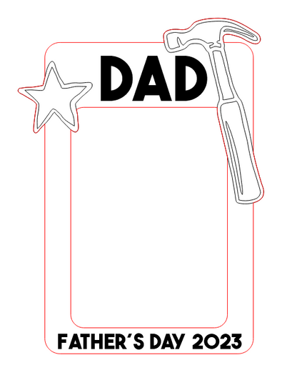 Father's Day Photo Frame Fridge Magnet