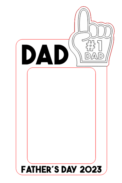 Father's Day Photo Frame Fridge Magnet