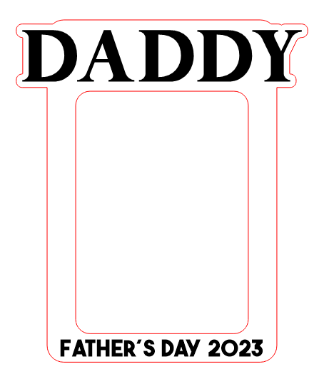 Father's Day Photo Frame Fridge Magnet