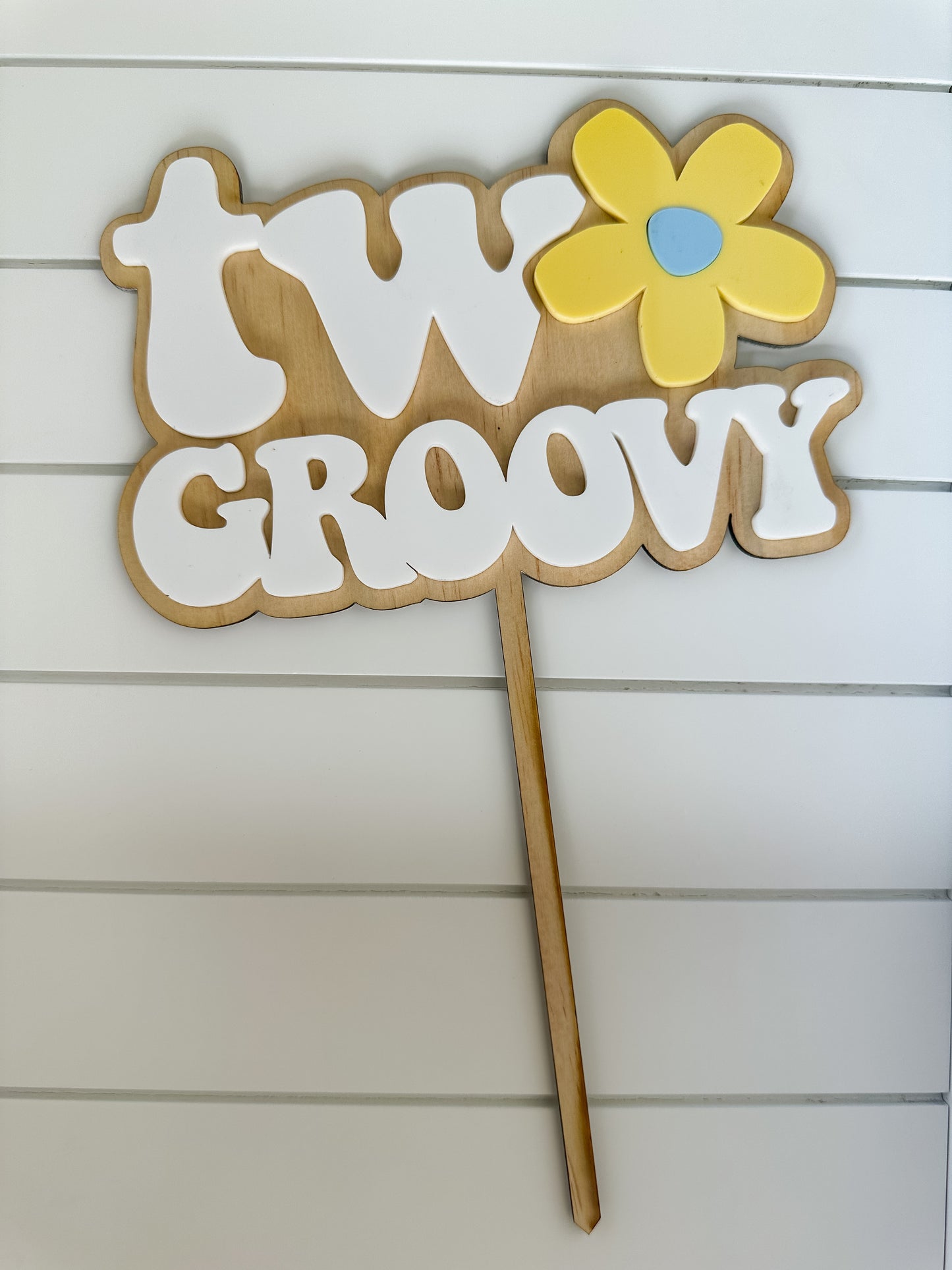 Groovy Two Cake Topper