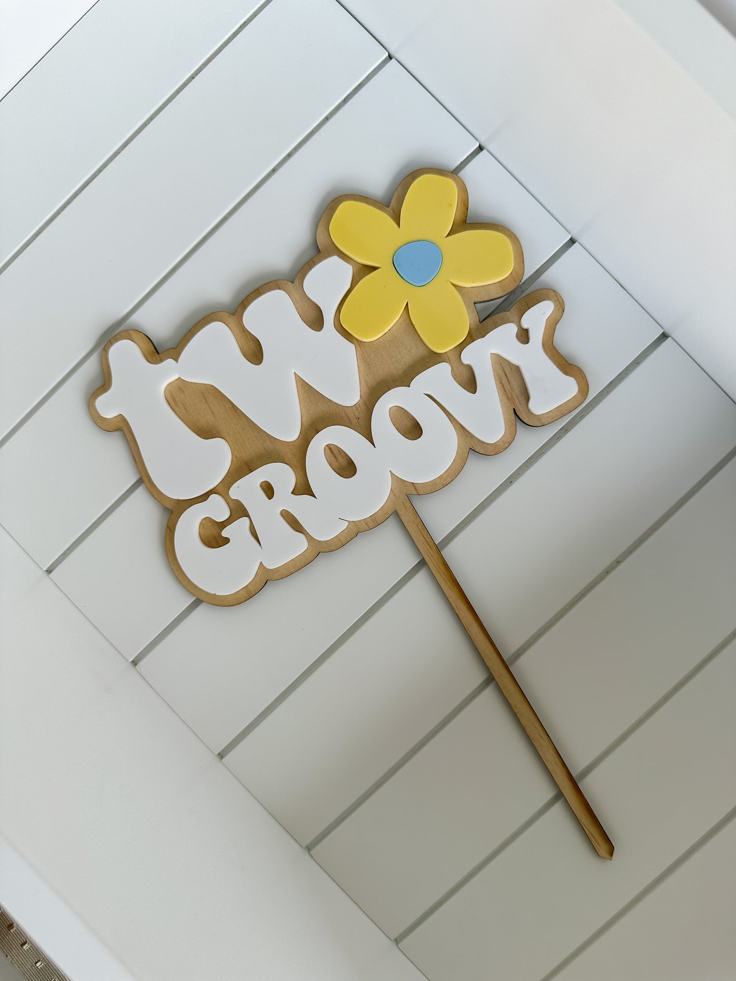 Groovy Two Cake Topper